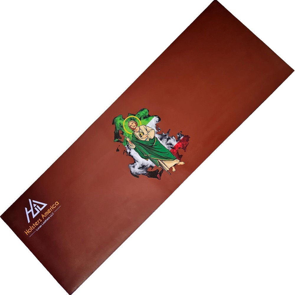 Pistol LEATHER Mat GUN Rifle CLEANING leather MAT St Jude measures 12″ X 36″
