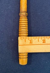 Vintage Wood 3 Piece Shotgun Cleaning Rod With Soft Tip, Brass couplings