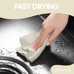 Fantasticlean Microfiber Cleaning Cloth Roll 2-Pack, 120 Reusable Tear-Away Towe