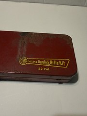 VTG Outers Gunslick No. 477 Rifle Cleaning Kit 22 Cal Hunting Nostalgia Red Tin