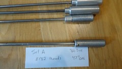 4 Loading / Range / Bench Rifle Steel Cleaning Rods Set A, Muzzleloader