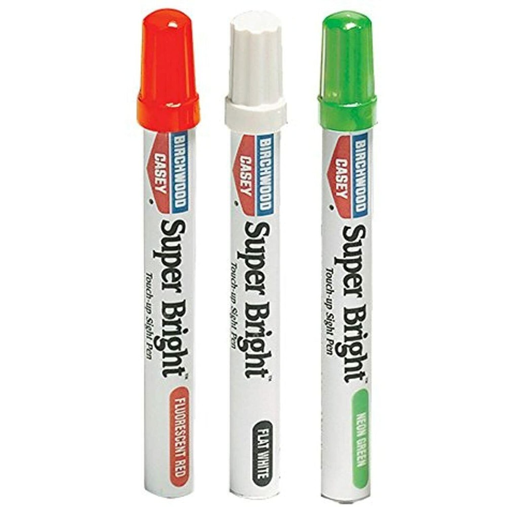 Birchwood Casey Super Bright Touch-Up Pen Kit Green Red White for Firearm Sights
