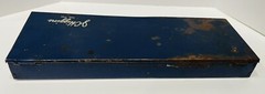 Vintage JC Higgins Gun Cleaning Kit Metal Case Sears Roebuck Bluer Solvent