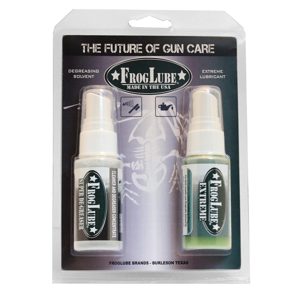 FrogLube System Kit with1oz Super Degreaser & Extreme Lube Non-Toxic Clam Pack