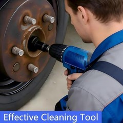 Wheel Hub Cleaning Kit for Power Drill – Includes 1 Adapter and 5 Grinding