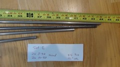 4 Loading / Range / Bench Rifle Steel Cleaning Rods Set E, Muzzleloader