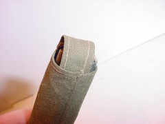 antique rifle, pistol gun cleaning kit parts in canvas bag Military? Army?