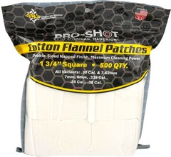 Pro-Shot 134500 Cleaning Patches .38/6mm/7mm 1.75″ Cotton Flannel 500ct