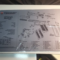 TekMat, Pistol Mat For Glock Gen 4,double sided 11″x17″, Black, and gray