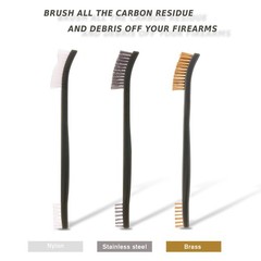 Gun Cleaning Brushes Picks Kit Set Brass Copper Steel Nylon Stainless Steel P…