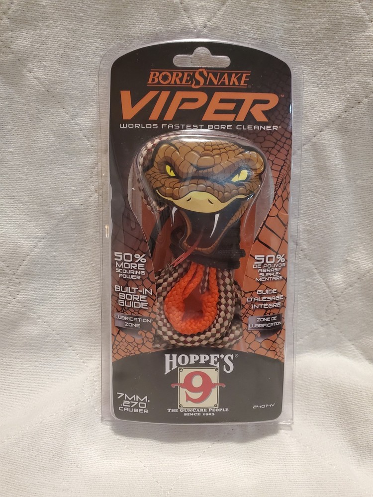 Hoppe’s BoreSnake Viper 7mm, .270 Caliber Rifle Bore Cleaner. NIP 24014V