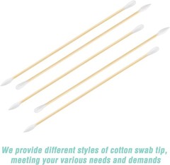 Professional Gun Cleaning Kit 6 Inch Bamboo Handle Cotton Swabs Pack of 500
