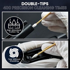 Gun Cleaning Swabs Double-Ended 6″ Pointed Tip Cotton Firearm Cleaning Q-Tips