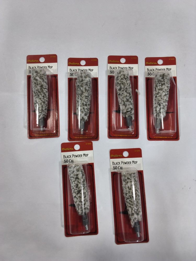PACK OF 6 .50 CALIBER NEW BLACK POWDER BORE MOP OUTERS 41556