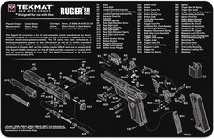 TekMat Ruger SR 9/SR 40 17″x11″ Gun Cleaning Mat Black – TEK-R17-RUGER-SR9