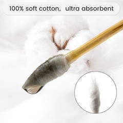 1000 PCS 6″ Gun Cleaning Cotton Swabs Lint-Free Bamboo Handle Precision