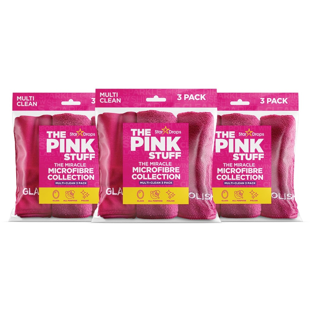Stardrops The Pink Stuff Miracle Microfibre Cloth Collection All-Purpose Glass