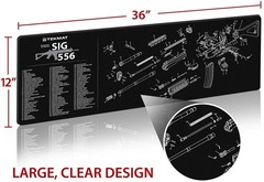 TekMat 36in Printed Gun Cleaning Mat Sig Sauer 556, Black, TEK-36-SIG556
