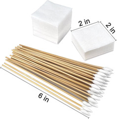 1050/800 PCS Gun Cleaning Supplies – 2″ Lint-Free Cotton Patches & 6″ Long Cott