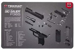Gun Cleaning Mat for use with Sig Sauer P365, Black Waterproof Scratch proof
