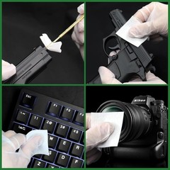 1500PCS Gun Cleaning Patches+CLP Oil,2″x2″ Lint Free Gun Cleaning Cloth