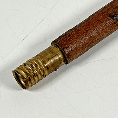 Vintage 2 Piece Brass Fitting & Wood Shotgun/Rifle Cleaning Rod Patch Loop