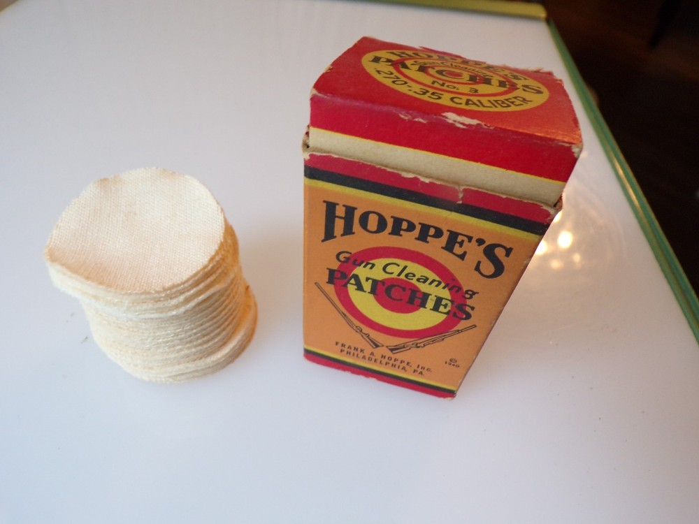 Vintage 1940’s Hoppe’s Gun Cleaning Patches No. 3 .270 – 3 cal (full box)