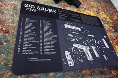 Gun Cleaning Mat for Sig Sauer P229 Breakdown Schematics Parts Diagram