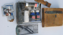 Vintage Birchwood Casey Stock Finish Kit Walnut & Perma Blue Gun Blue Kit