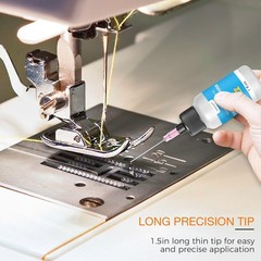 1Oz Fine Light Sewing Machine Oil and Lubricant with Oil Applicator & Dual-Ended