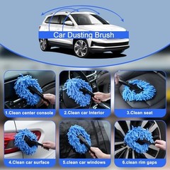 Windshield Cleaner Tool, 14Pcs Car Interior Cleaning Kit, Car Detailing Blue