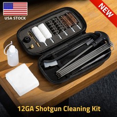 68PCS 12 Gauge Gun Cleaner Supplies Cleaning Kit Rifle Shotgun Firearm with Case