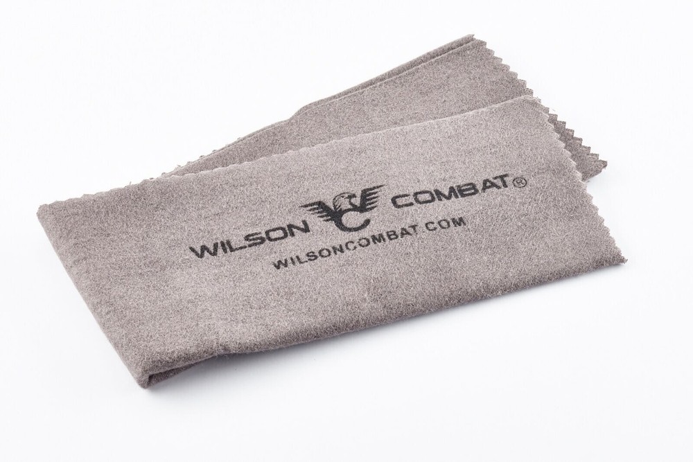 Wilson Combat Silicone Cleaning Cloth Gray With Wilson Combat Logo