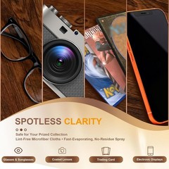 Card Care Clean Kit with Plastic Case for Trading and Collectible Cards