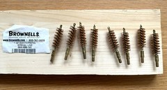 Eight Brownells Special Line Brass Brushes for .40S&W and 10mm Pistols