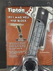 Tipton 558080 1911 Mag Well Vise Block Gun Vise Handgun Firearm Gray/Red Polymer