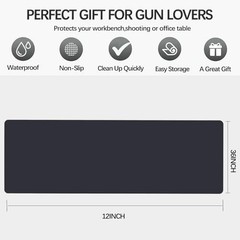 Work Bench Mat 36×12, 5mm Double Thickness Non-Slip Cleaning Mat Black