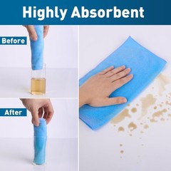 TEAWOO 400x Blue Microfiber Cleaning Towels Rags 12×12 Car Auto Detailing