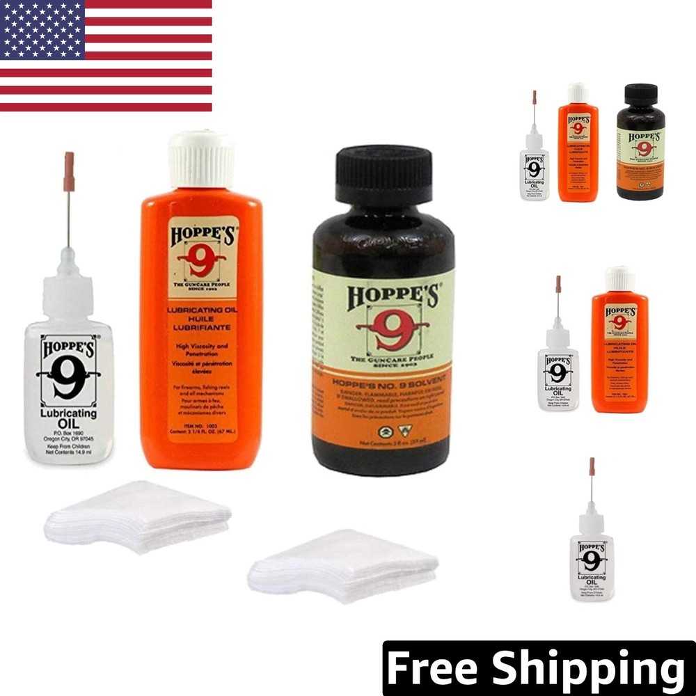 Essential Hoppe’s No. 9 Oil Combo Pack – 2 oz Cleaner, Oil & Patches Included