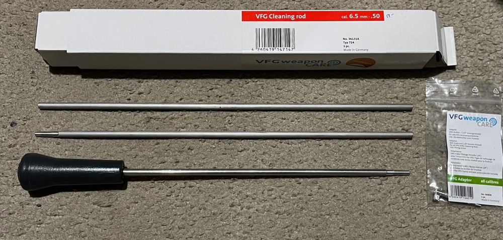 VFG #361314 Rifle Cal. 6.5mm to .50 3-Piece Cleaning Rod Fun-Line Sport Type 714