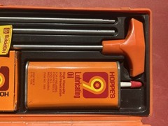 Hoppes 9 Gun Cleaning Kit Vintage With Storage Box Orange ~“