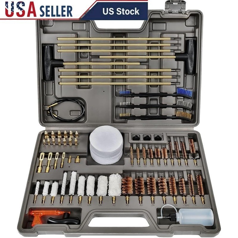 Gun Cleaning Kit Handgun Shotgun Pistol Universal Cleaning Kit with Brhes Jags
