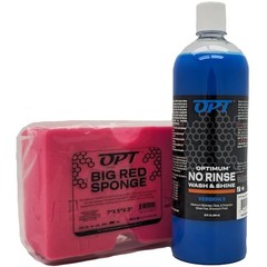 Optimum No Rinse Version 5 (32 Oz) and Big Red Sponge (BRS) Car ONR & Sponge