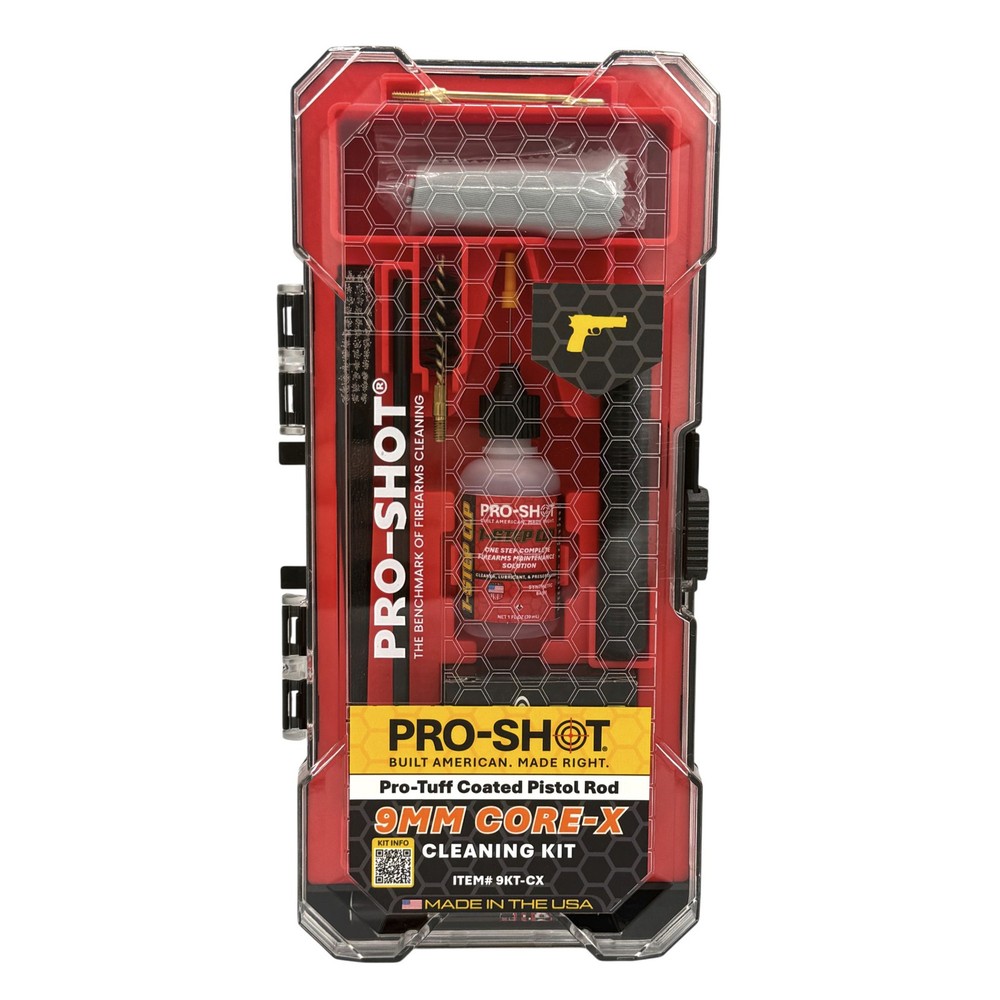 Pro-Shot 9mm Core X Pistol Cleaning Kit CORE ESSENTIALS SERIES 9KT-CX
