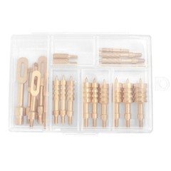 Gun Cleaning Jag Set – Solid Brass Tips for Rifle Maintenance, Storage Case Incl
