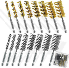 16-Piece Bore Brush Set – 304 Stainless Steel & Brass Drill Wire Bore Cleaning B