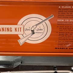 Vintage Marble Gun Cleaning Kit METAL CASE Missing Patches & Oil gunsmith