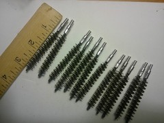 12 stainless steel Bore Brushes w/ 8-32 threads for 9 MM