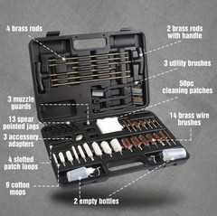 Gun Cleaning Kit for Rifle Pistol Shotgun Muzzleloader for any Caliber Universal