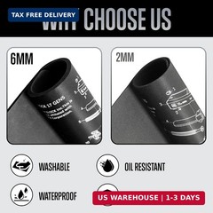 Gun Cleaning Mat 20″×12″ – Thick Protection, Leak-Proof Surface, Non-Slip Oil Re